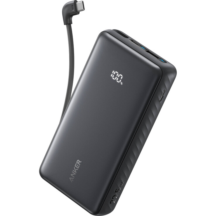 El Anker Zolo Power Bank con cable USB-C integrado (20.000 mAh, 22,5 W, negro). (Fuente de la imagen: B&amp;H Photo)