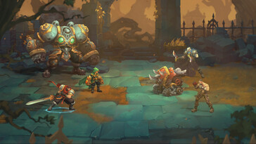 Una imagen que muestra una batalla en Battle Chasers: Nightwar.