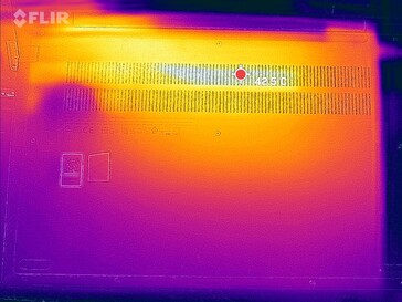 Imagen térmica de la superficie inferior