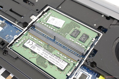 Sólo dos de las cuatro ranuras SODIMM son fácilmente accesibles