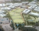 El render rediseñado de la sede tecnológica de Microsoft en Redmond.