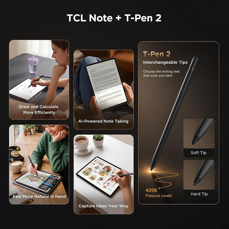 El Tab A1 Plus NxtPaper es compatible con el lápiz óptico 