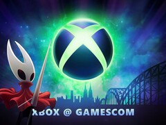 Cartel de Xbox Gamescom 2025 con Hornet de Hollow Knight: Silksong (Fuente de la imagen: Xbox Wire, Team Cherry con ediciones)