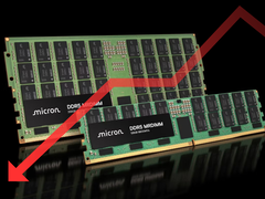 Módulos DRAM DDR5 de Micron (editado con Canva).