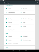 La configuración está organizada muy claramente