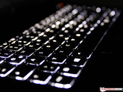 LEDs iluminan el teclado por la noche.