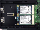 Dos  SSDs  mSATA en una configuración Raid 0 permiten velocidades de lectura extremadamente altas.