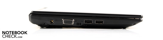Izquierda: Corriente, VGA, 2 x USB 2.0