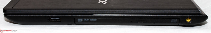 Right side: USB 2.0, DVD burner, power jack