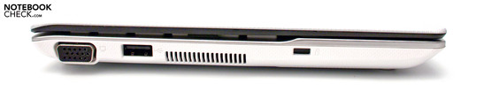 Lado Izquierdo: VGA, USB 2.0, Seguro Kensington