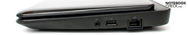 Derecha: Auricular, USB 2.0, Ethernet RJ45