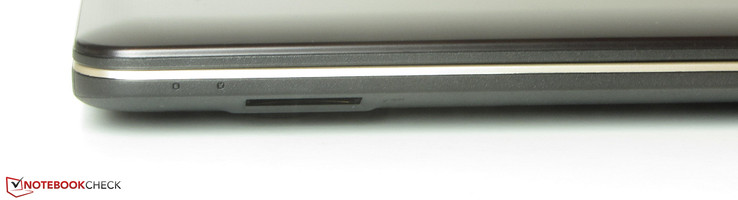 Front: Memory card reader