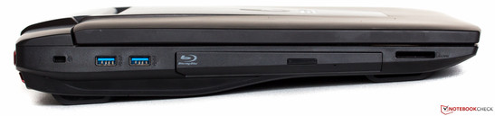 Izquierda: Kensington, 2x USB 3.0, Blu-ray, lector de SD