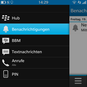 BlackBerry Hub recopila todo tipo de información en la app de mensajería. Se abre deslizando hacia la derecha en la pantalla de inicio.