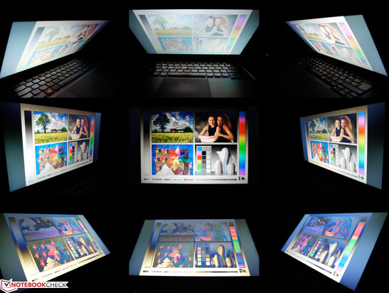 Ángulos de visión del Lenovo ThinkPad T440s HD+ display