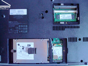 The hard drive had to be removed in order to install XP, RAM is fast, easily and cost-effectively upgradeable.