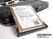 El Hitachi-HDD tiene una capacidad neta de 320 GB.