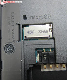 La ranura para tarjetas MicroSD...