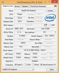 GPU information from GPUZ