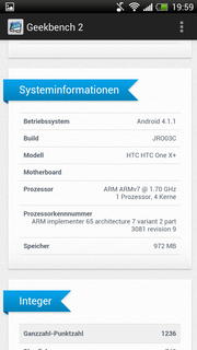 Información del sistema de Geekbench 2.