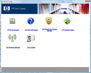 El botón info ejecuta el HP Info Center, el cual permite accede al manual de l usuario, entre otras cosas...