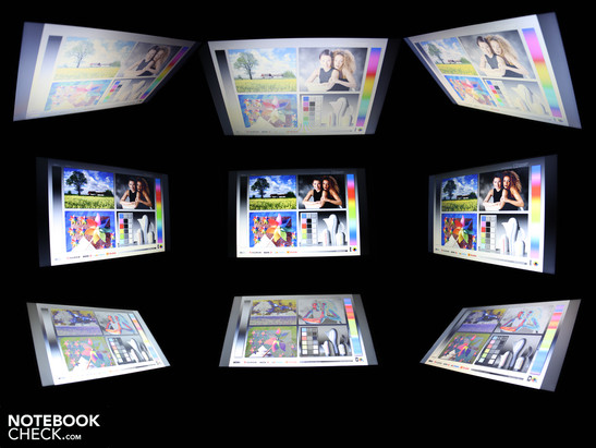Angulos de visualización para el HP EliteBook 2540p