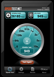 Rendimiento de internet WLAN en una línea 30/1 Mbit