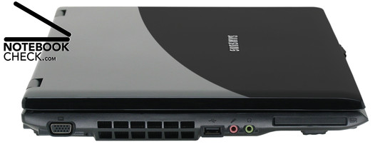 Left Side: VGA, Vent Holes, 1x USB-2.0, Microphone, Headphone, ExpressCard/54