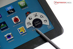 Aparece una selección de comandos S Pen cuando se sujeta el boli sobre el tablet y se pulsa el botón del stylus.