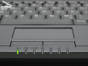 The indicator LEDs are in the middle, so, the user can easily keep an eye on them.