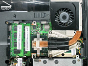 Ambas las slots de memoria están ocupadas y el ventilador puede ser adecuadamente limpio.