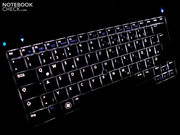 …la luz opcional para teclado facilita el trabajo en la oscuridad.