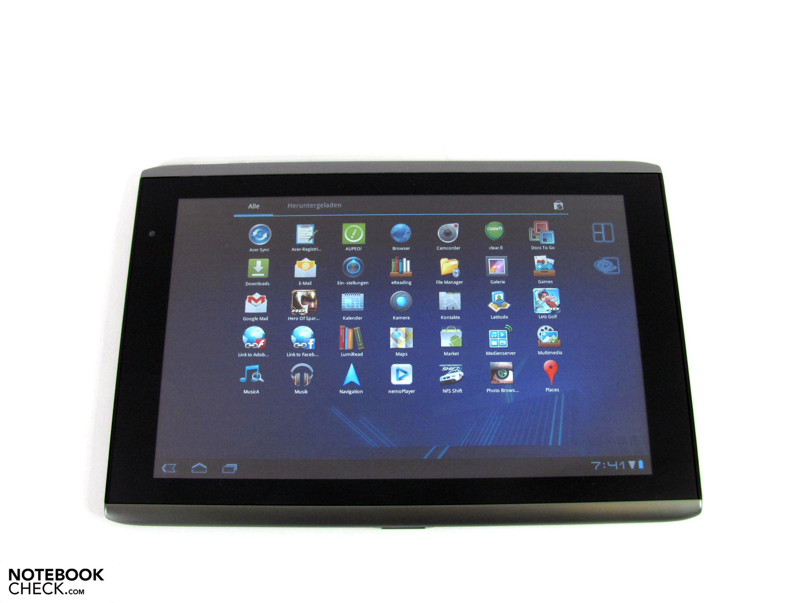 Análisis Acer Iconia Tab A500 Tablet/MID - Notebookcheck.org