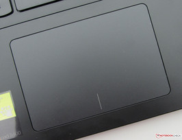 El tamaño del touchpad es generoso