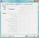 Información del sistema CPUZ RAM