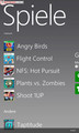 Interfaz de menú de juegos Xbox 360