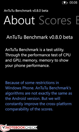 El AnTuTu Benchmark v0.8.0 beta es comparable a la versión  v2 de Android