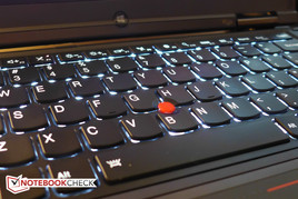 El teclado en el segundo nivel de brillo