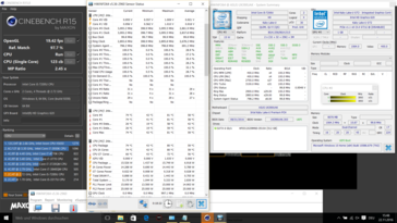 Cinebench R15 Multi-core @3.1 GHz (enchufado)