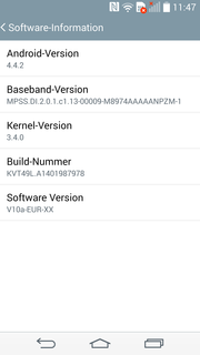 El LG G3 viene con Android 4.4.2.