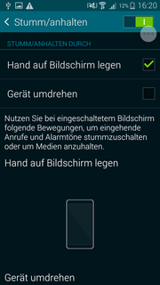 Más gestos: Si estás molesto por el tono de llamadas, puedes poner tu mano en el display para silenciarlo.