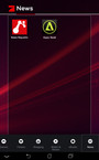 Muchas apps de Pro Sieben ya preinstaladas y accesibles a través de una tira en la base del display.