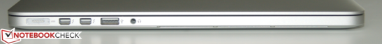 MagSafe 2, 2 x Thunderbolt, 1 x USB 3.0, clavija combinada estéreo