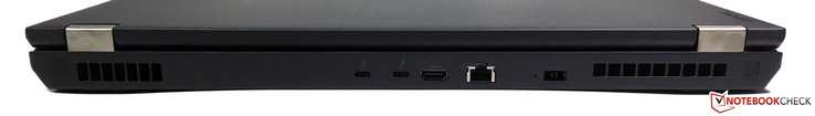 trasera: 2x USB 3.1 Type-C (Gen. 2)/Thunderbolt 3, HDMI 1.4b, Gigabit Ethernet, corriente