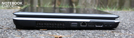 Lado izquierdo: VGA, Ethernet, HDMI, eSATA/USB, ExpressCard54, audio
