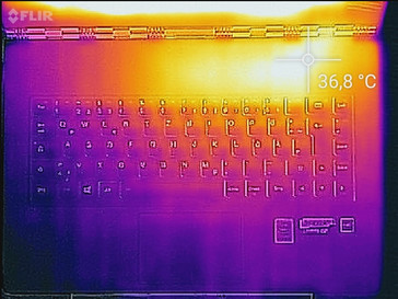 Temperature distribution top (idle)