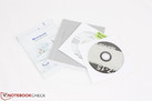 Guía de inicio rápido, manual de mantenimiento, disco de instalación de Windows 8 y  disco de drivers incluidos