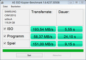 valores de copia AS SSD
