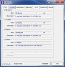 Información de sistema CPUZ Cache