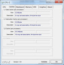 Información de sistema CPUZ Cache